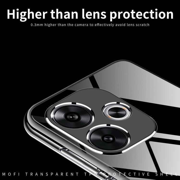 ForXiaomi Redmi Turbo 3 MOFI Ming Series Ultra-thin TPU Phone Case(Transparent)