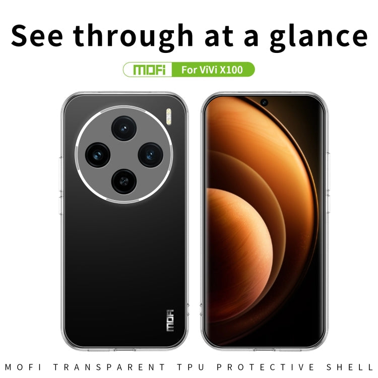 For vivo X100 MOFI Ming Series Ultra-thin TPU Phone Case(Transparent)