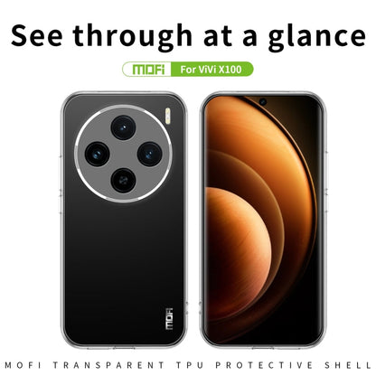 For vivo X100 MOFI Ming Series Ultra-thin TPU Phone Case(Transparent)