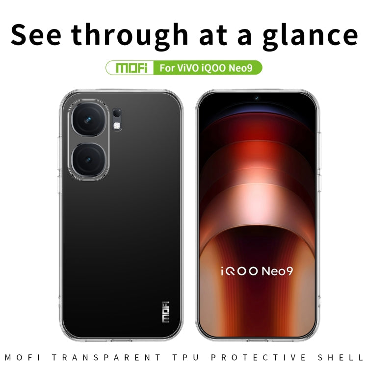 Pour Coque de téléphone en TPU ultra-mince série MOFI Ming pour vivo iQOO Neo9 /9 Pro (Transparent)