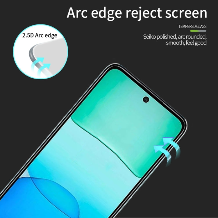 For Xiaomi Redmi 13 4G MOFI 9H 2.5D Full Screen Tempered Glass Film(Black)