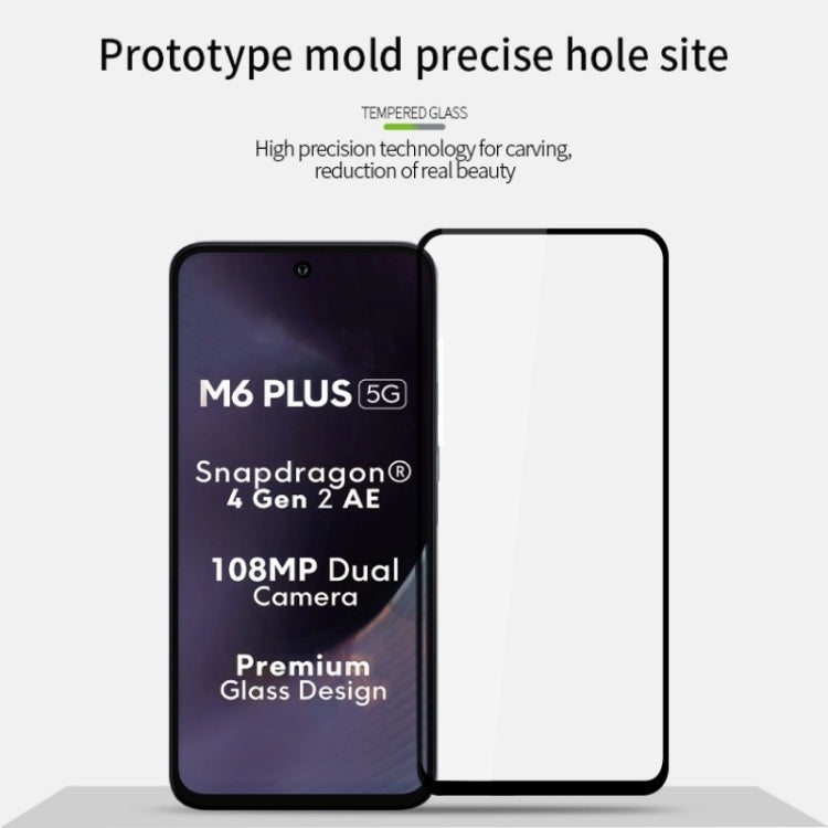 For Xiaomi Poco M6 Plus MOFI 9H 2.5D Full Screen Tempered Glass Film(Black)
