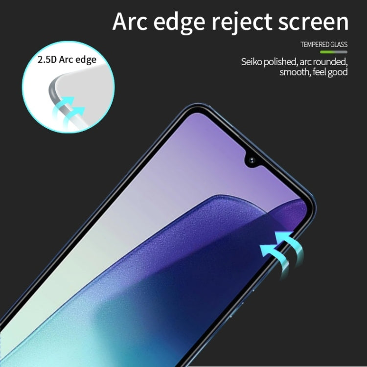Pour Xiaomi Redmi 14C 4G MOFI Film en verre trempé 9H 2.5D plein écran (Noir)
