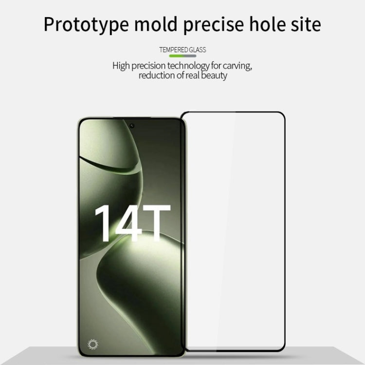 For Xiaomi 14T / 14T Pro MOFI 9H 2.5D Full Screen Tempered Glass Film(Black)