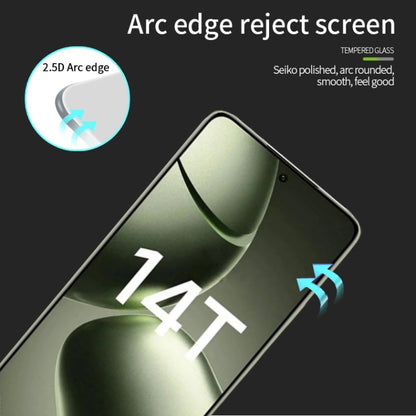 For Xiaomi 14T / 14T Pro MOFI 9H 2.5D Full Screen Tempered Glass Film(Black)