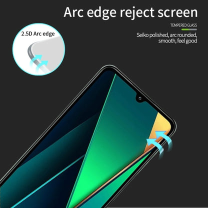 For Xiaomi Poco C75 / Redmi 14R MOFI 9H 2.5D Full Screen Tempered Glass Film(Black)