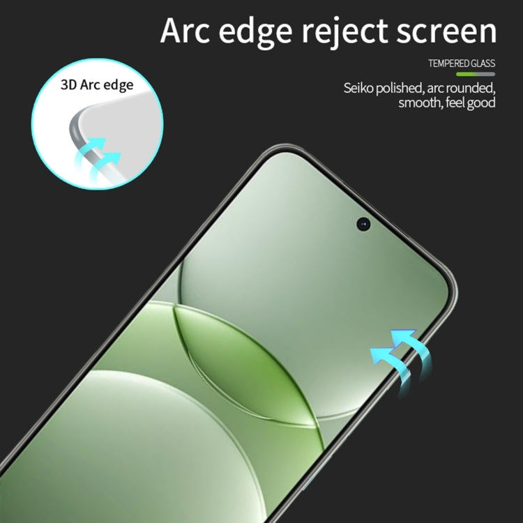 For Huawei nova 13 MOFI 9H 3D Explosion-proof Curved Screen Tempered Glass Film(Black)