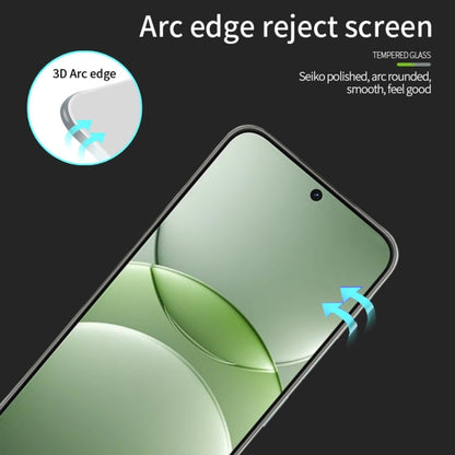 For Huawei nova 13 MOFI 9H 3D Explosion-proof Curved Screen Tempered Glass Film(Black)