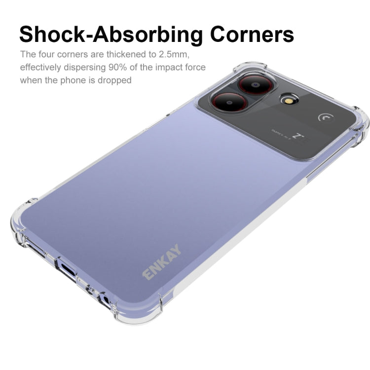 For ZTE Blade A54 4G ENKAY Hat-Prince Transparent TPU Shockproof Phone Case