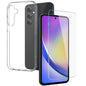 Pour Samsung Galaxy A35 5G NORTHJO Coque de téléphone en TPU transparent avec film en verre trempé (transparent)