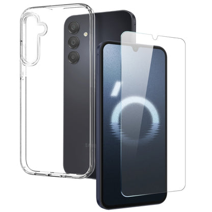 For Galaxy A16 5G / 4G NORTHJO Transparent TPU Phone Case with Tempered Glass Film(Transparent)