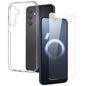 For Galaxy A16 5G / 4G NORTHJO Transparent TPU Phone Case with Tempered Glass Film(Transparent)