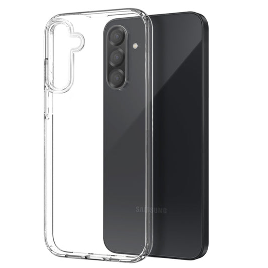 For Samsung Galaxy A36 5G NORTHJO Transparent TPU Phone Case with Tempered Glass Film(Transparent)