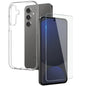 For Galaxy S24 FE 5G NORTHJO Transparent TPU Phone Case with Tempered Glass Film(Transparent)