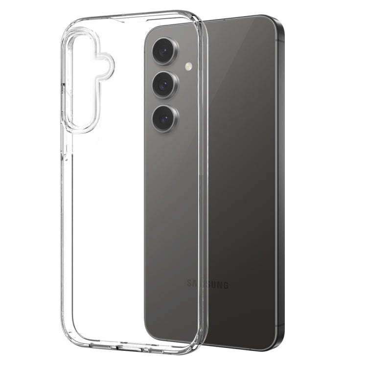 For Galaxy S24 FE 5G NORTHJO Transparent TPU Phone Case with Tempered Glass Film(Transparent)