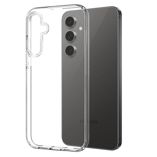 For Samsung Galaxy S24 FE 5G NORTHJO Transparent TPU Phone Case with Tempered Glass Film(Transparent)