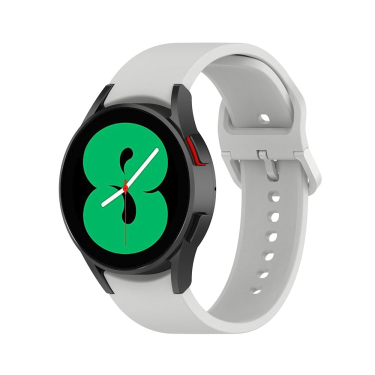 Pour Samsung Galaxy Watch6 / 6 Classic JUNSUNMAY Bracelet de montre ajustable en silicone de couleur unie (Gris)