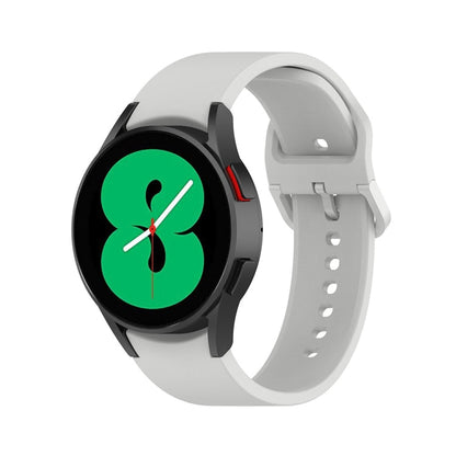 Pour Samsung Galaxy Watch6 / 6 Classic JUNSUNMAY Bracelet de montre ajustable en silicone de couleur unie (Gris)