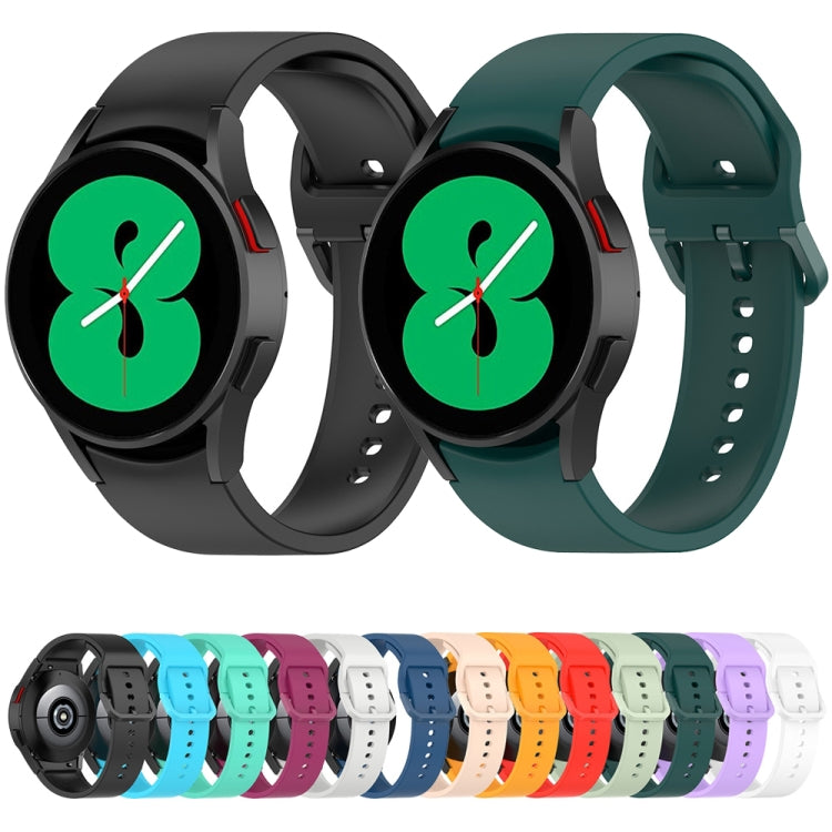 For Samsung Galaxy Watch6 / 6 Classic JUNSUNMAY Solid Color Silicone Adjustable Watch Band(Dark Blue)