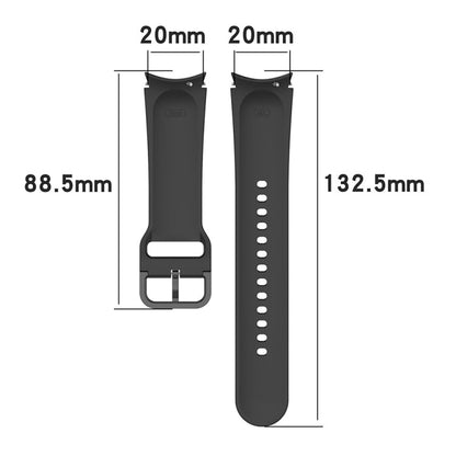 For Samsung Galaxy Watch6 / 6 Classic JUNSUNMAY Solid Color Silicone Adjustable Watch Band(Sky Blue)