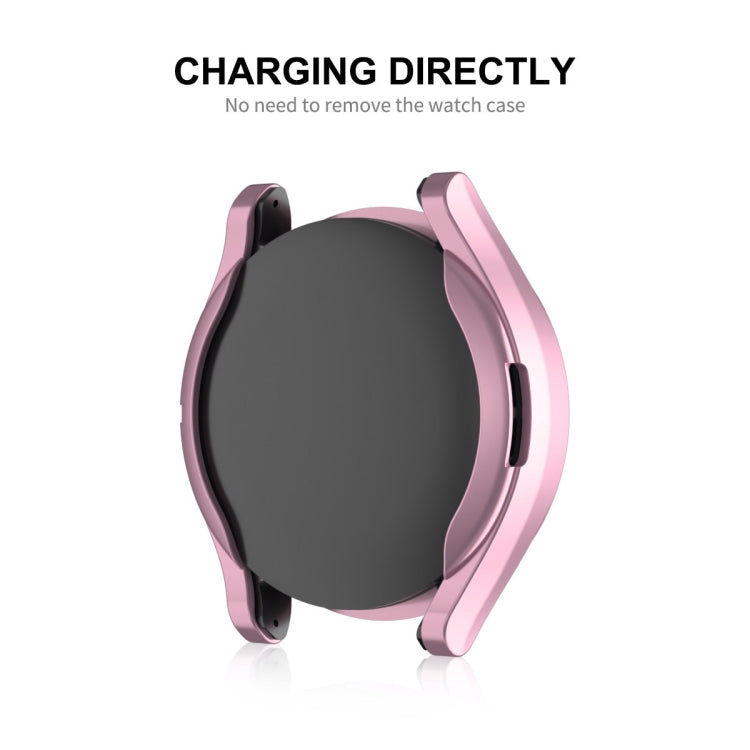 For Samsung Galaxy Watch6 Classic 43mm ENKAY Hat-Prince Electroplated Soft TPU Case + 0.2mm 9H Glass Screen Protector(Black)
