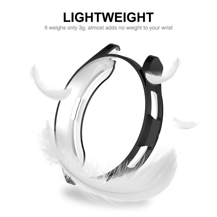 For Samsung Galaxy Watch6 Classic 43mm ENKAY Hat-Prince Electroplated Soft TPU Case + 0.2mm 9H Glass Screen Protector(Black)