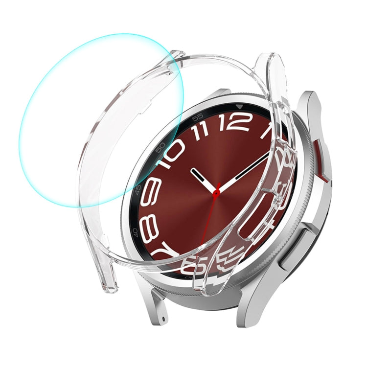 Pour Samsung Galaxy Watch6 Classic 47mm Coque Rigide PC Électroplaquée ENKAY Hat-Prince + Protecteur d'Écran en Verre 9H 0.2mm (Transparent)
