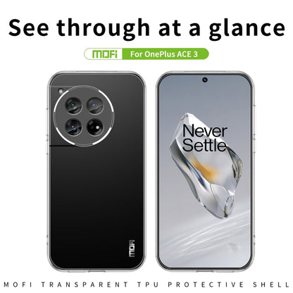 For OnePlus Ace 3 MOFI Ming Series Ultra-thin TPU Phone Case(Transparent)
