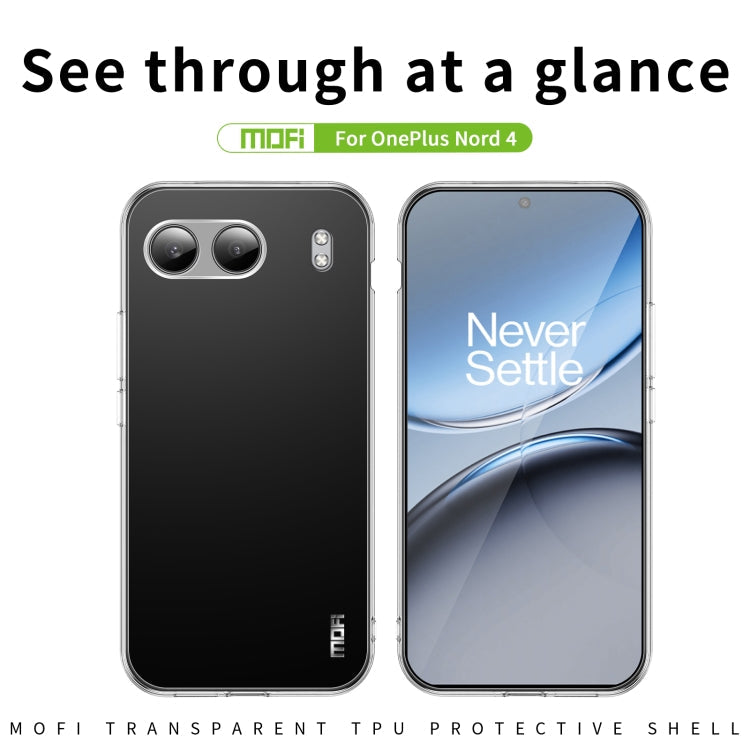 For OnePlus Nord 4 MOFI Ming Series Ultra-thin TPU Phone Case(Transparent)