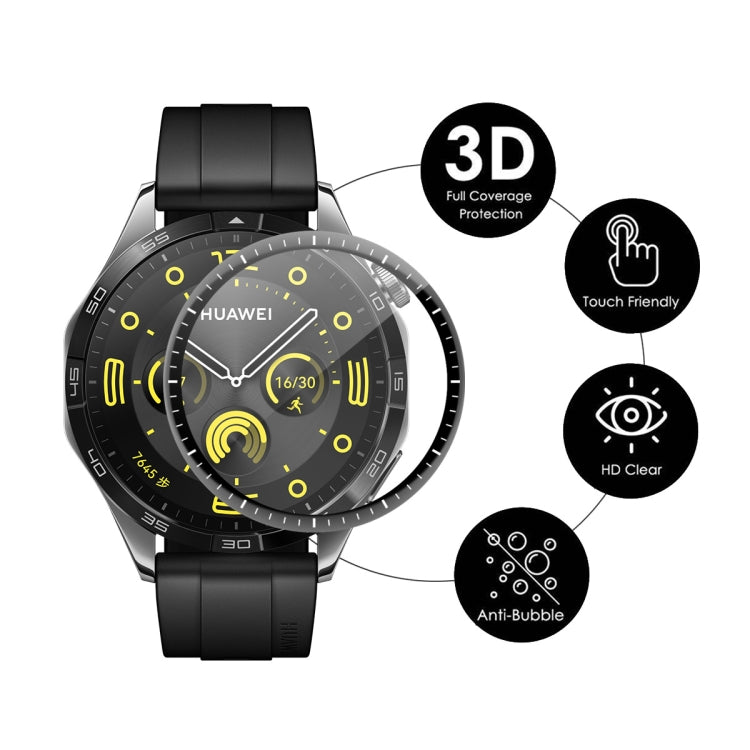 Pour Huawei Watch GT 5 46mm 5pcs Film d'écran HD ENKAY 3D à couverture complète souple PC Edge PMMA