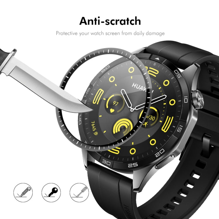 Pour Huawei Watch GT 5 46mm 5pcs Film d'écran HD ENKAY 3D à couverture complète souple PC Edge PMMA