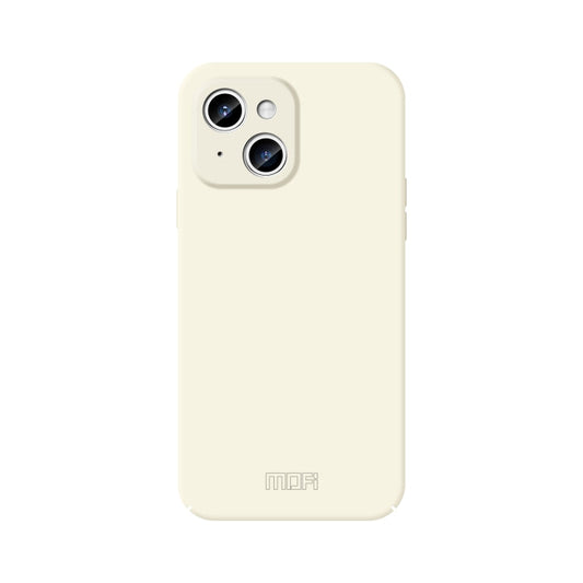 Pour iPhone 14 Plus Étui de téléphone PC tout compris MOFI série Qin Skin Feel (beige)