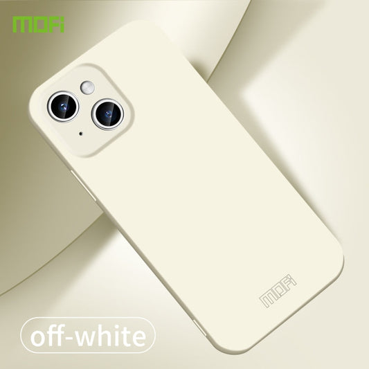 Pour iPhone 14 Plus Étui de téléphone PC tout compris MOFI série Qin Skin Feel (beige)