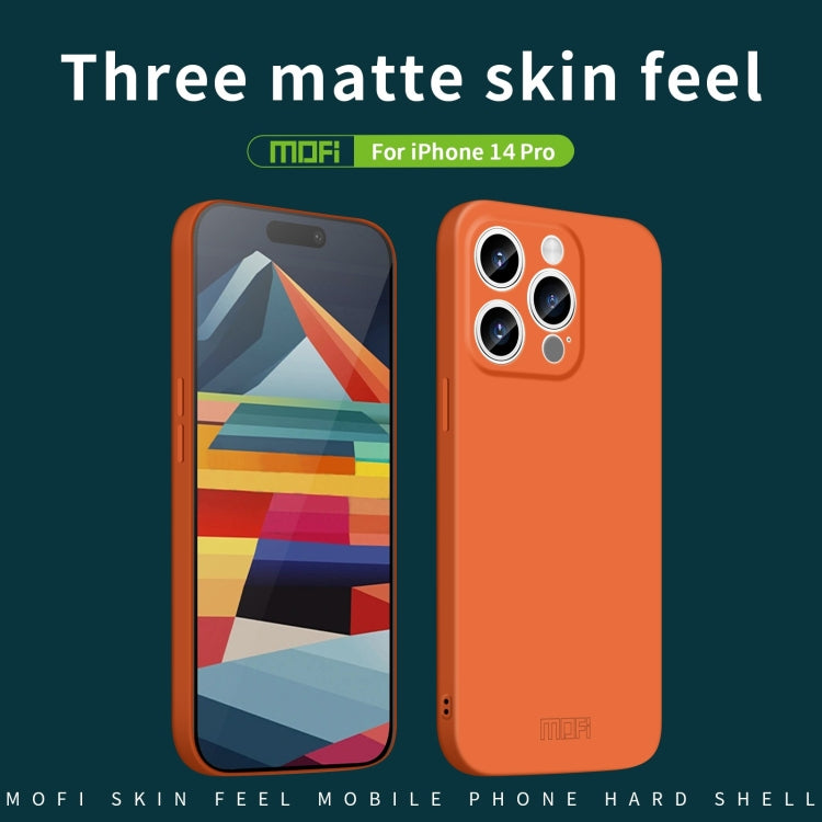 Pour iPhone 14 Pro MOFI Qin Series Étui de téléphone PC tout compris à toucher doux (Gris)