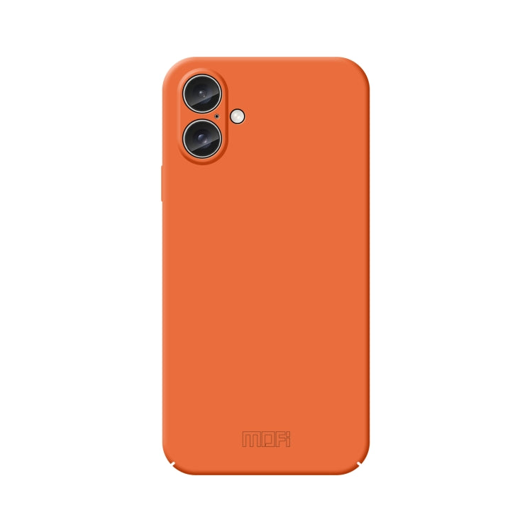 For iPhone 16 MOFI Qin Series Skin Feel All-inclusive PC Phone Case(Orange)