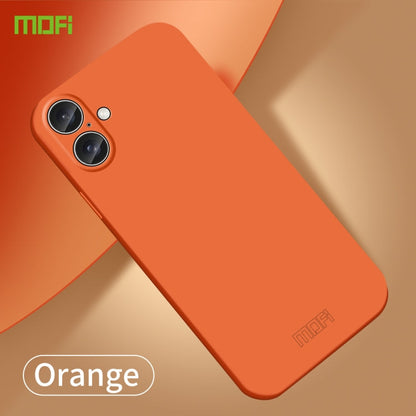 For iPhone 16 MOFI Qin Series Skin Feel All-inclusive PC Phone Case(Orange)