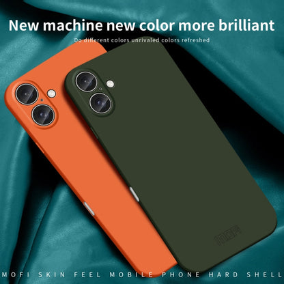 For iPhone 16 MOFI Qin Series Skin Feel All-inclusive PC Phone Case(Orange)