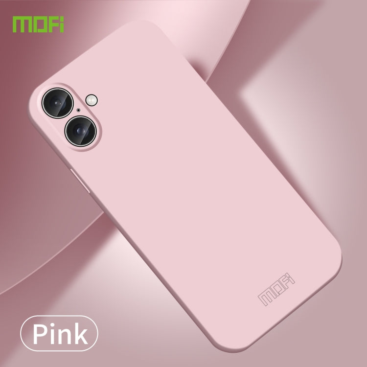 For iPhone 16 MOFI Qin Series Skin Feel All-inclusive PC Phone Case(Pink)