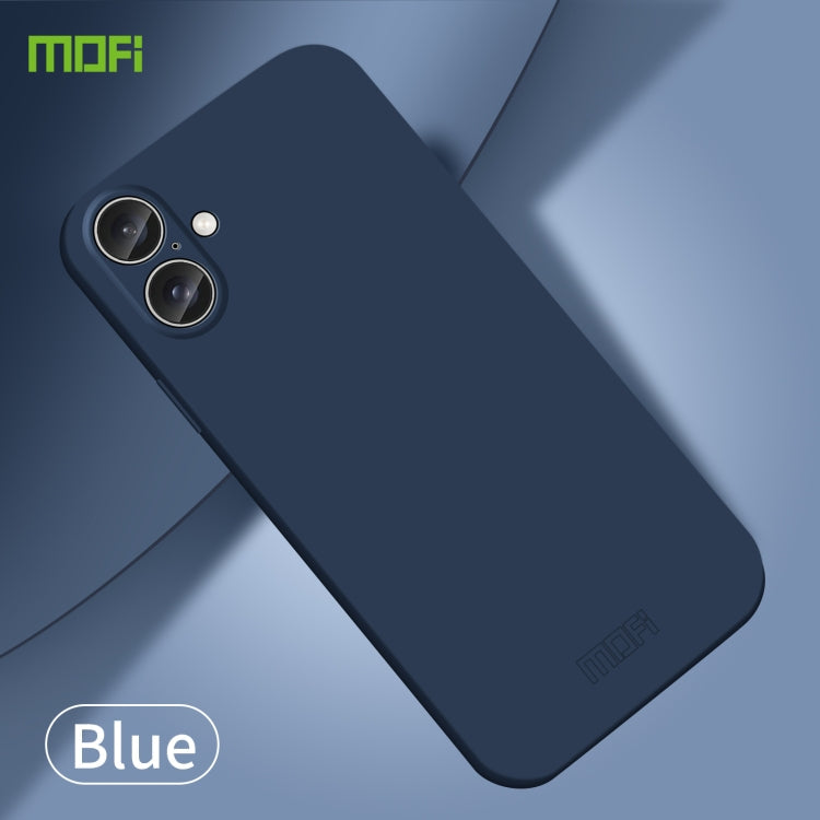 Pour iPhone 16 Plus MOFI Qin Series Étui de téléphone en PC tout compris (sensation de peau) (Bleu)