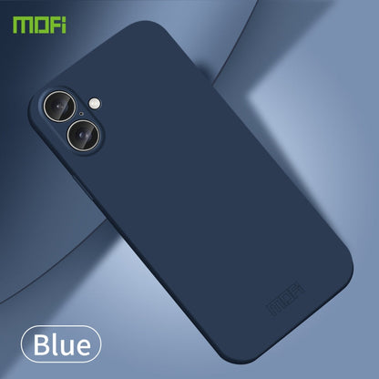 Pour iPhone 16 Plus MOFI Qin Series Étui de téléphone en PC tout compris (sensation de peau) (Bleu)