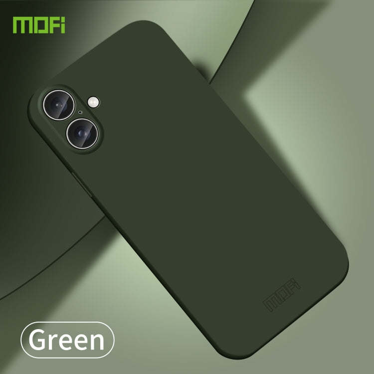 For iPhone 16 Plus MOFI Qin Series Skin Feel All-inclusive PC Phone Case(Green)