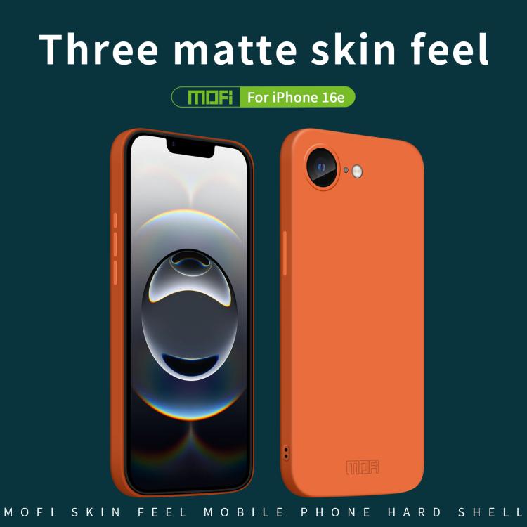 For iPhone 17e / 16e MOFI Qin Series Skin Feel All-inclusive PC Phone Case(Beige)