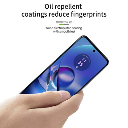 Pour Motorola Moto G64 Film de protection d'écran en verre trempé MOFI 9H 2.5D (noir)