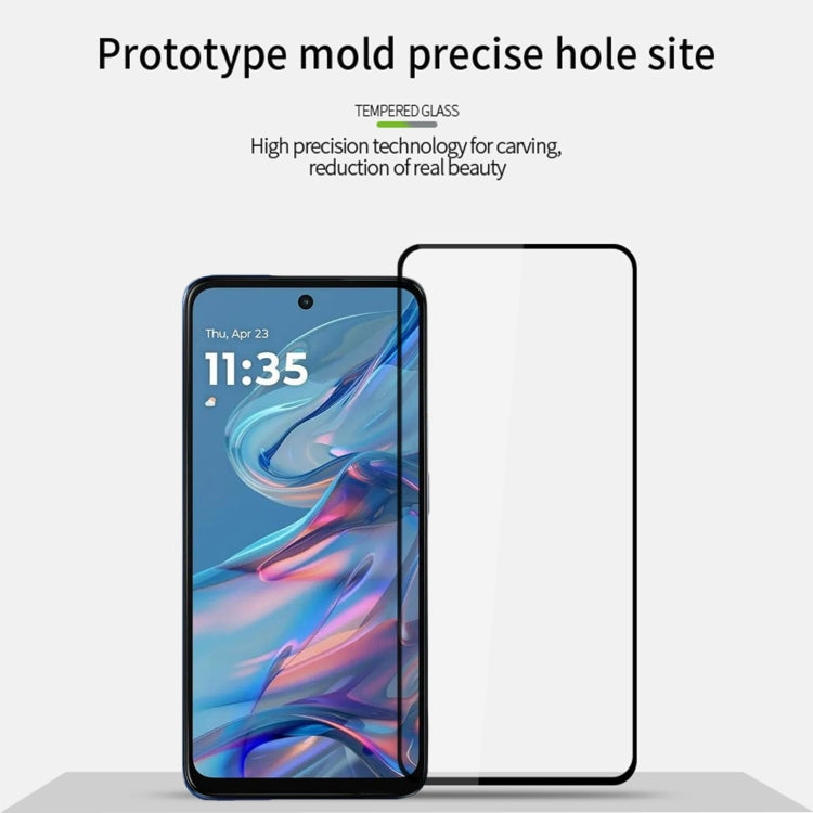 For Motorola Moto G45 MOFI 9H 2.5D Full Screen Tempered Glass Film(Black)