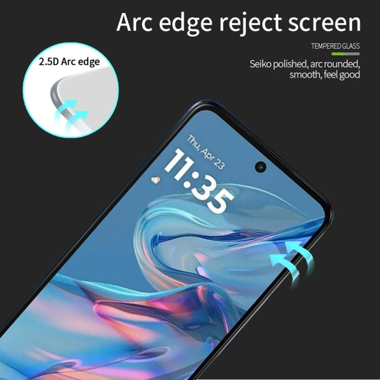 For Motorola Moto G45 MOFI 9H 2.5D Full Screen Tempered Glass Film(Black)