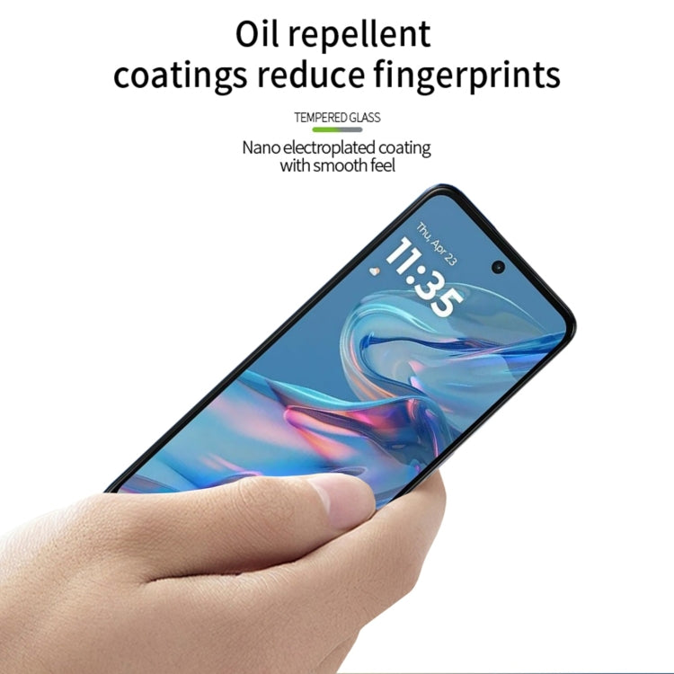 For Motorola Moto G45 MOFI 9H 2.5D Full Screen Tempered Glass Film(Black)
