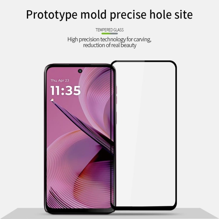For Motorola Moto G55 MOFI 9H 2.5D Full Screen Tempered Glass Film(Black)