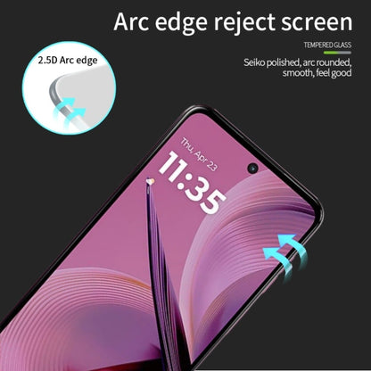 For Motorola Moto G55 MOFI 9H 2.5D Full Screen Tempered Glass Film(Black)
