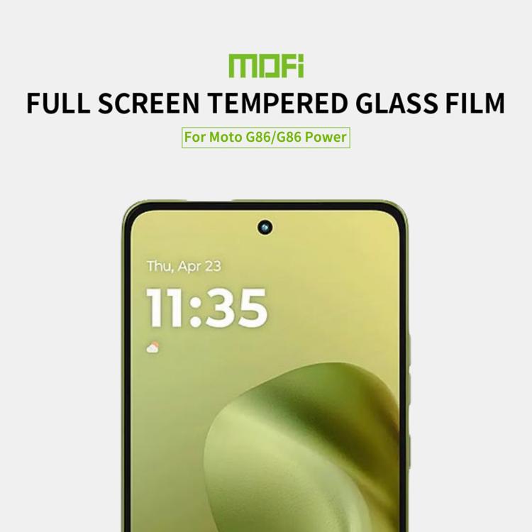 For Motorola Moto G86 / G86 Power MOFI 9H 2.5D Full Screen Tempered Glass Film(Black)