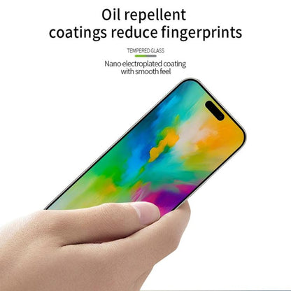 For iPhone 16 Pro MOFI 9H 3D Explosion-proof Curved Screen Tempered Glass Film(Black)